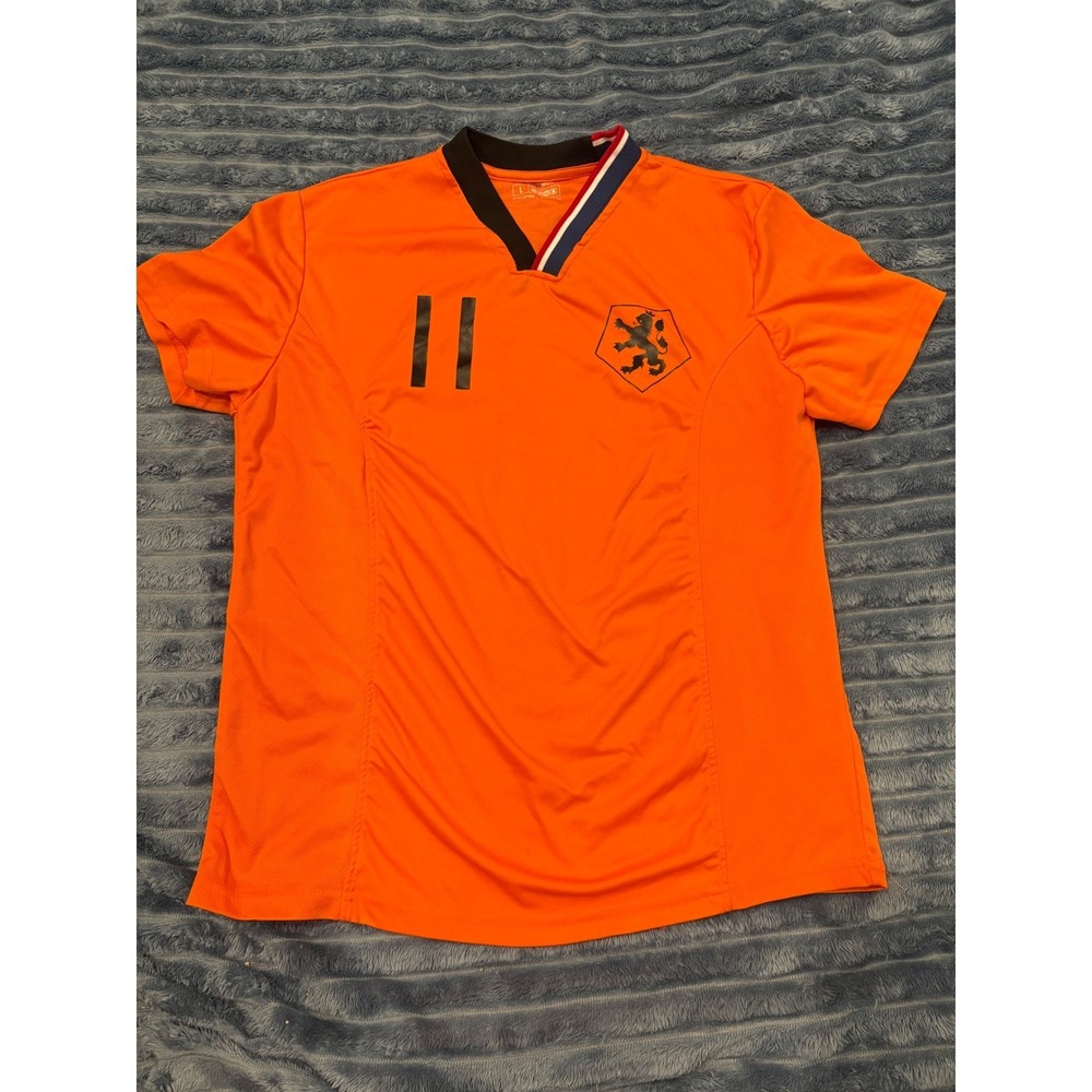 Amsterdam Designs Mens Orange Robben 11 Soccer Jersey Size L Netherlands